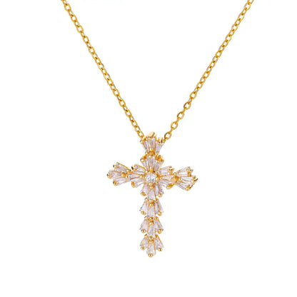 Collier  Croix En Acier Inoxydable