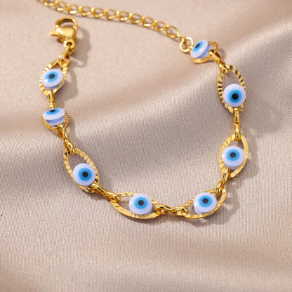 Bracelet Evil Eye En Acier Inoxydable 