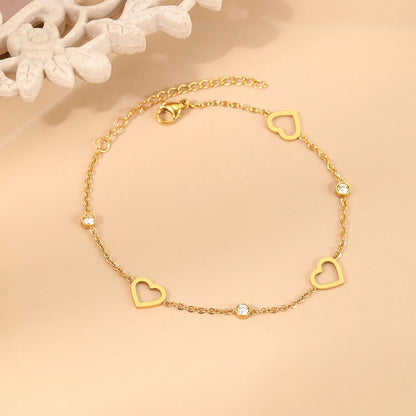 Stainless Steel Heart Bracelet
