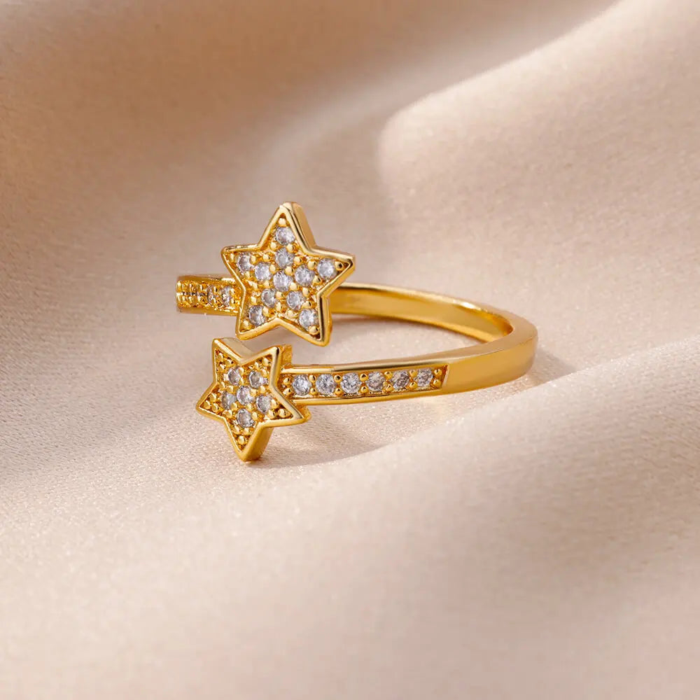 Stainless Steel Stars Ring